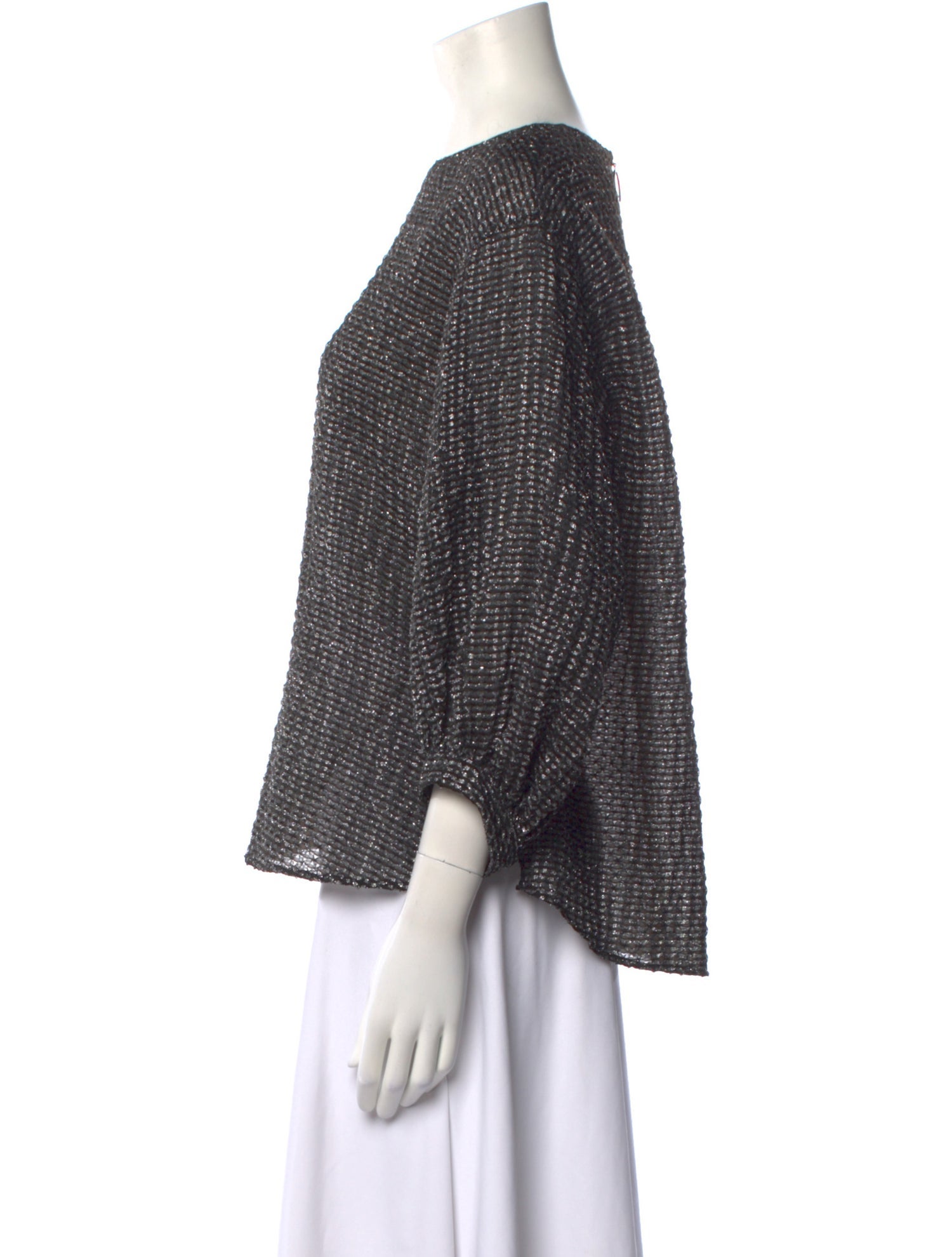 Akris Punto Printed Bateau Neckline Blouse