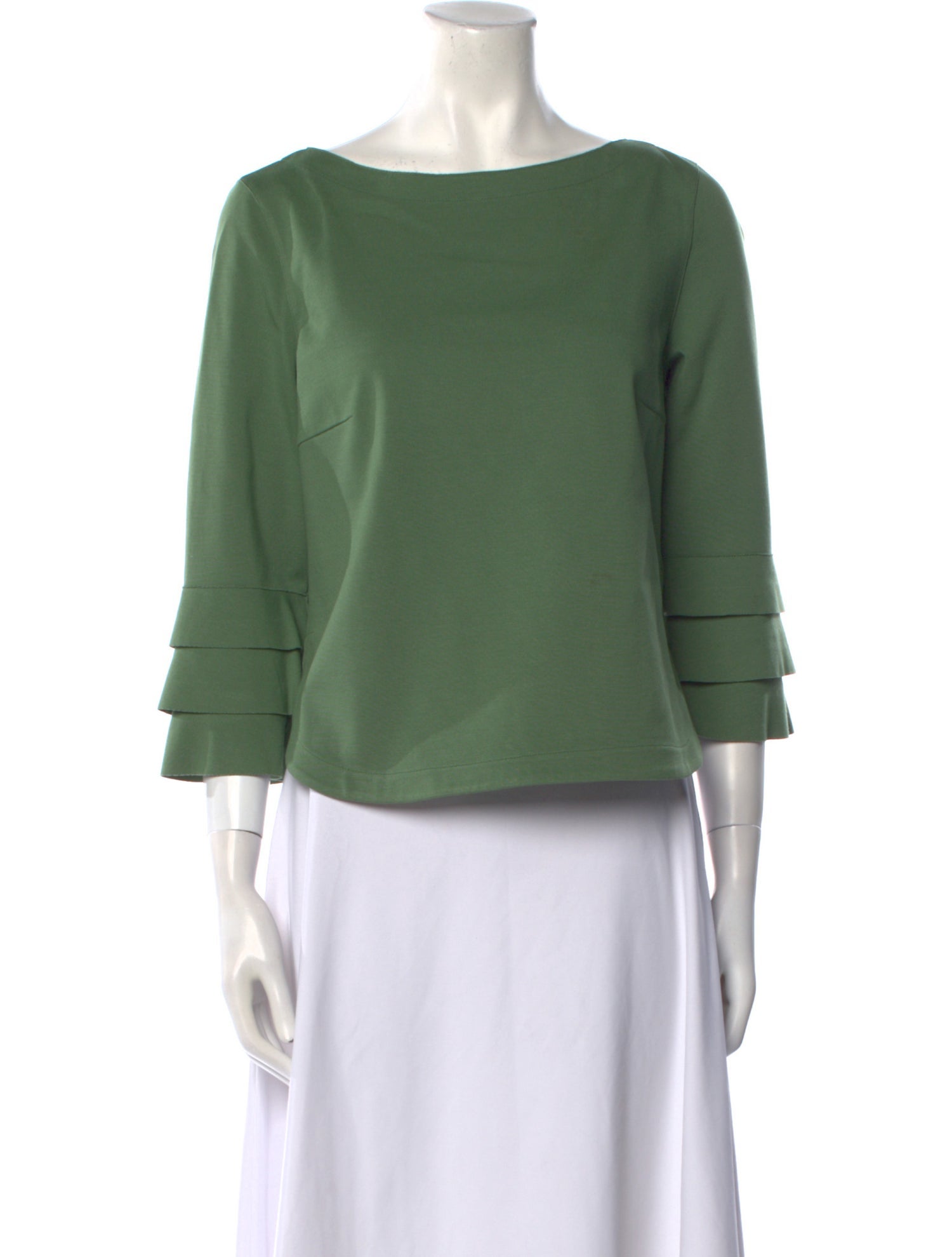 Akris Punto Bateau Neckline Three-Quarter Sleeve Top