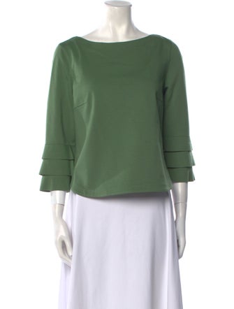Akris Punto Bateau Neckline Three-Quarter Sleeve Top