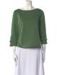 Akris Punto Bateau Neckline Three-Quarter Sleeve Top