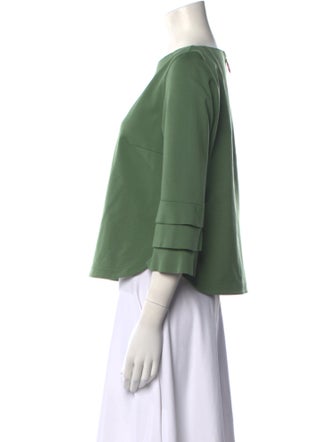 Akris Punto Bateau Neckline Three-Quarter Sleeve Top