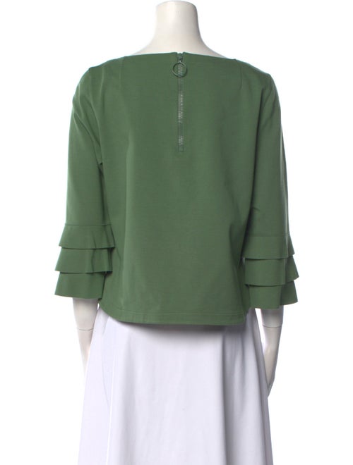 Akris Punto Bateau Neckline Three-Quarter Sleeve Top