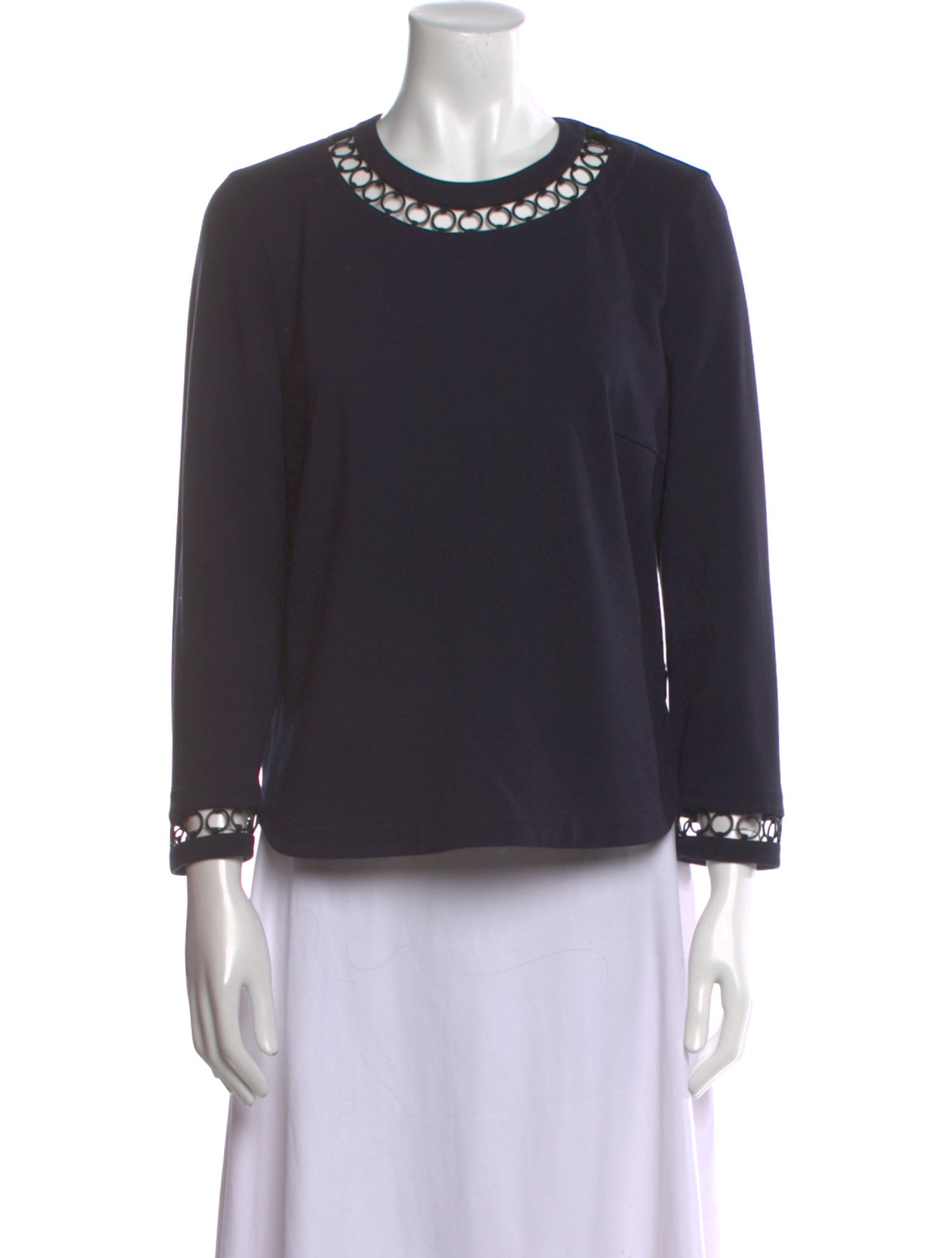 Akris Punto Crew Neck Three-Quarter Sleeve Sweatshirt