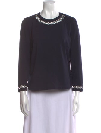 Akris Punto Crew Neck Three-Quarter Sleeve Sweatshirt