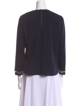 Akris Punto Crew Neck Three-Quarter Sleeve Sweatshirt