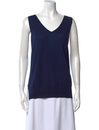 Akris Punto Wool V-Neck Top