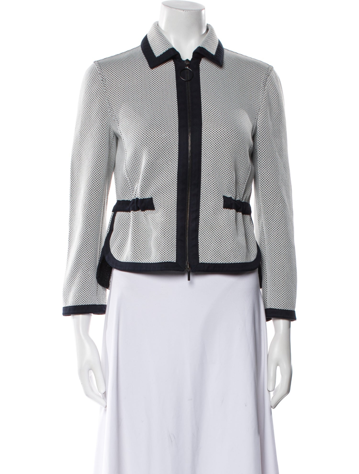 Akris Punto Colorblock Pattern Evening Jacket