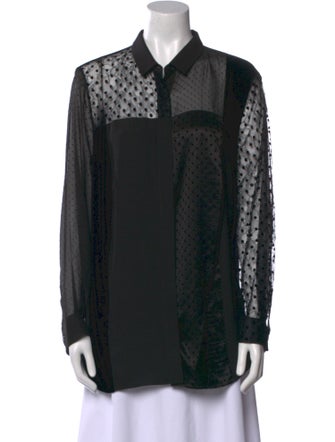 Akris Punto Long Sleeve Button-Up Top