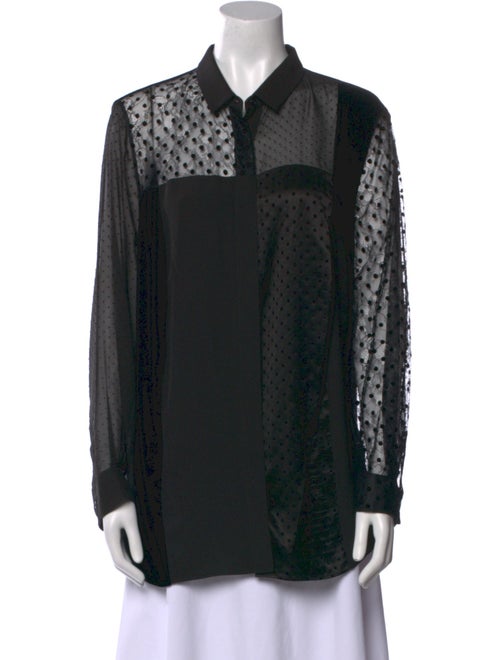 Akris Punto Long Sleeve Button-Up Top