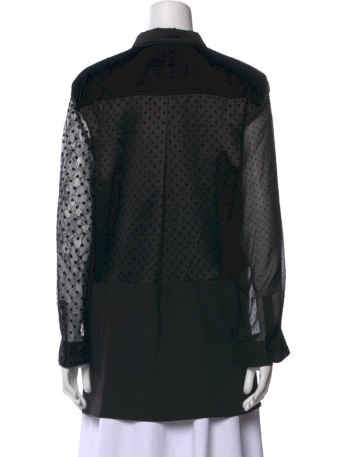 Akris Punto Long Sleeve Button-Up Top