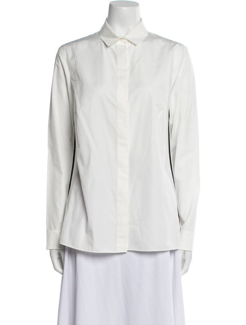 Akris Punto Long Sleeve Button-Up Top