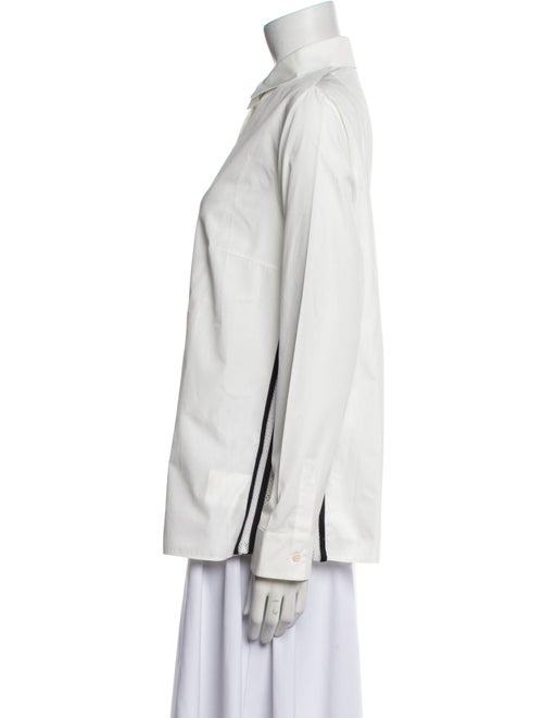 Akris Punto Long Sleeve Button-Up Top