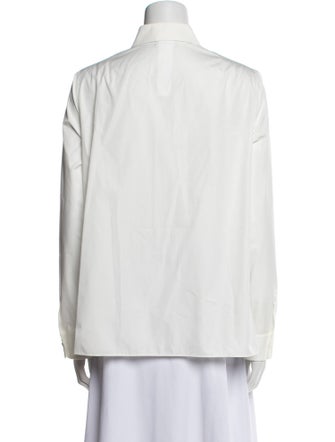 Akris Punto Long Sleeve Button-Up Top