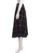 Akris Punto Plaid Print Midi Length Skirt