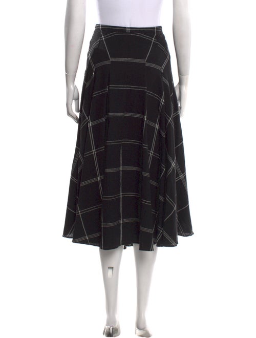 Akris Punto Plaid Print Midi Length Skirt