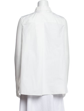 Akris Punto Silk Sleeveless Button-Up Top