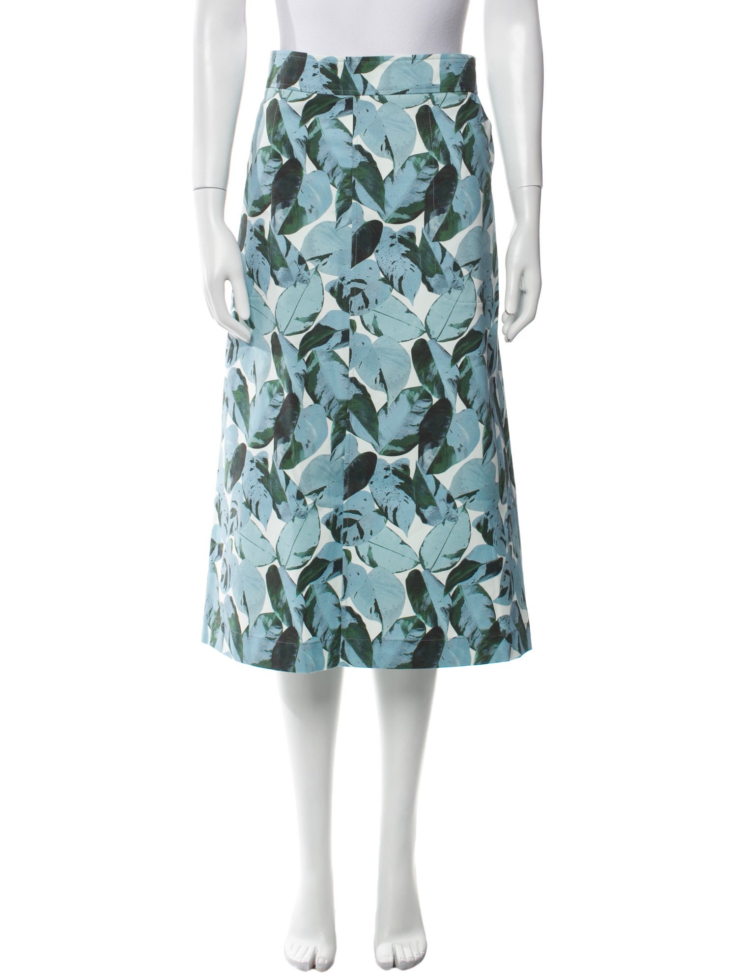 Akris Punto Floral Print Midi Length Skirt