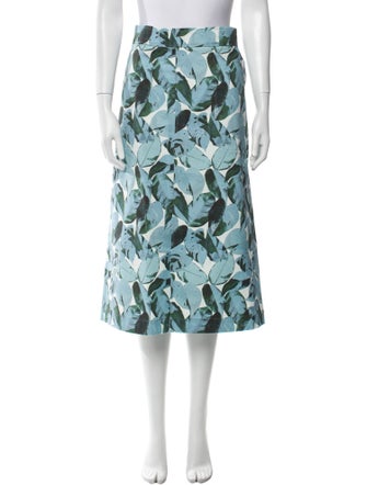 Akris Punto Floral Print Midi Length Skirt