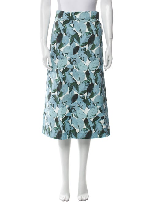 Akris Punto Floral Print Midi Length Skirt