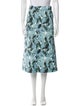 Akris Punto Floral Print Midi Length Skirt