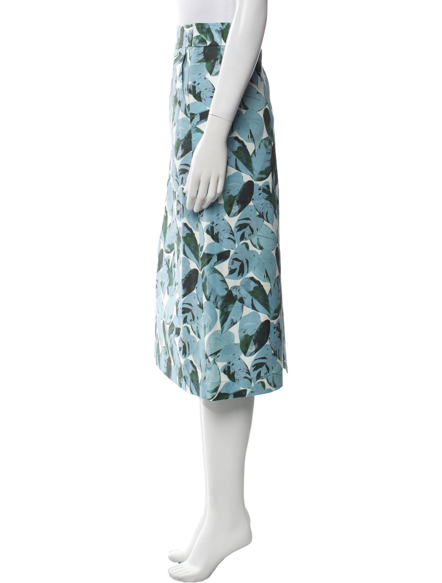 Akris Punto Floral Print Midi Length Skirt