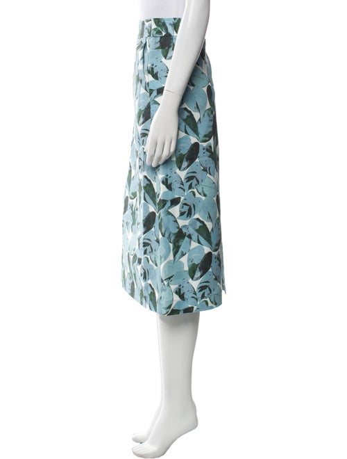 Akris Punto Floral Print Midi Length Skirt