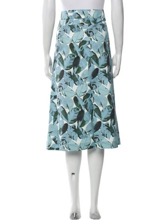 Akris Punto Floral Print Midi Length Skirt