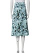 Akris Punto Floral Print Midi Length Skirt