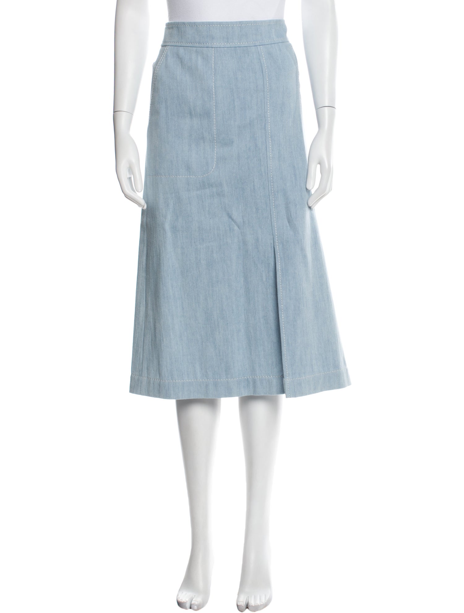 Akris Punto Whipstitch Trim Midi Length Skirt