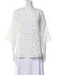 Akris Punto Polka Dot Print Bateau Neckline Blouse