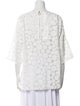 Akris Punto Polka Dot Print Bateau Neckline Blouse