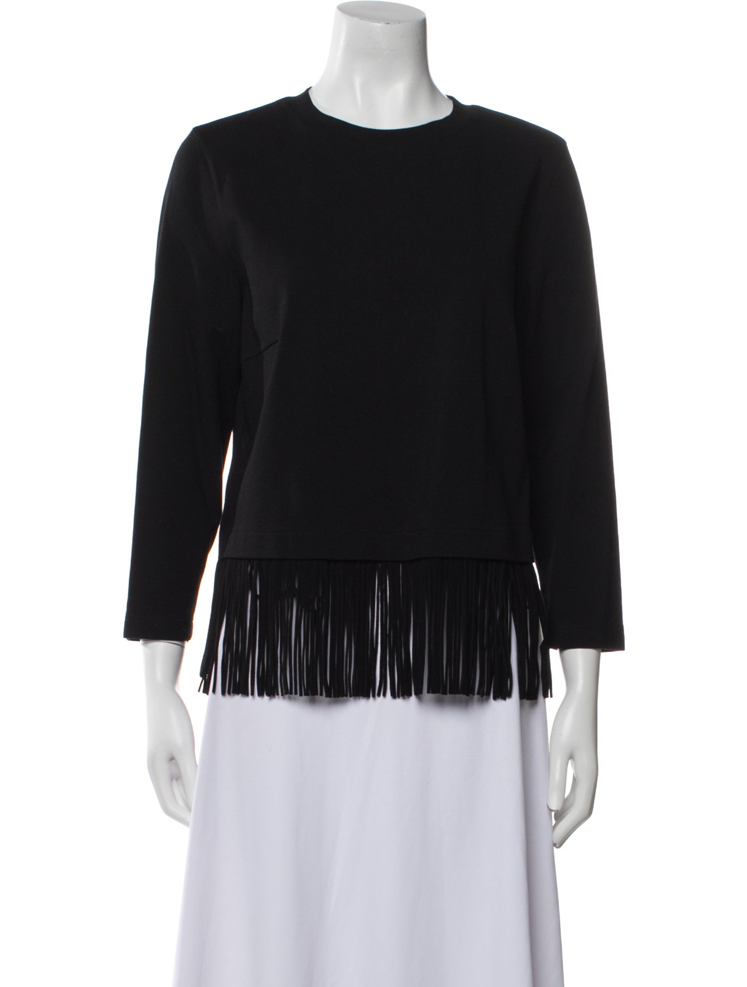 Akris Punto Crew Neck Three-Quarter Sleeve Top