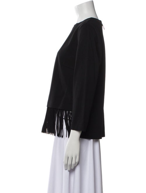 Akris Punto Crew Neck Three-Quarter Sleeve Top