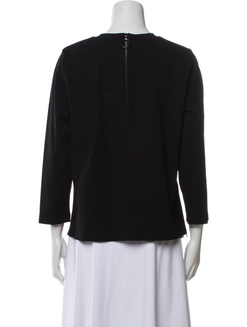 Akris Punto Crew Neck Three-Quarter Sleeve Top
