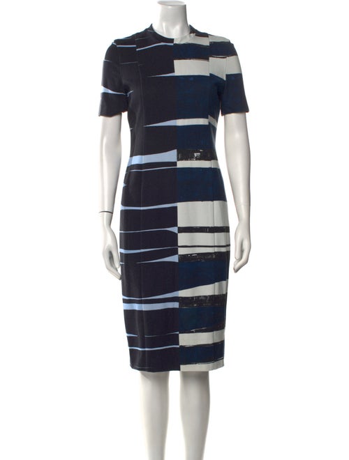 Akris Punto Striped Midi Length Dress