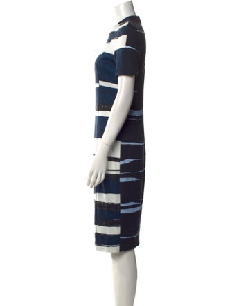 Akris Punto Striped Midi Length Dress
