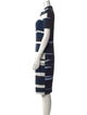 Akris Punto Striped Midi Length Dress