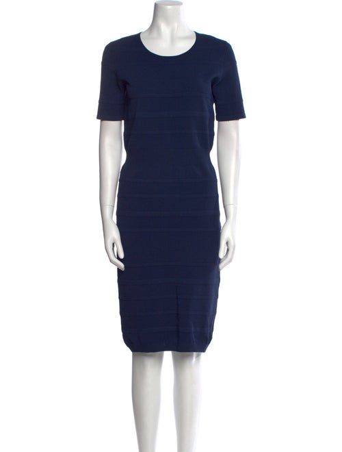 Akris Punto Scoop Neck Knee-Length Dress