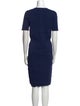 Akris Punto Scoop Neck Knee-Length Dress