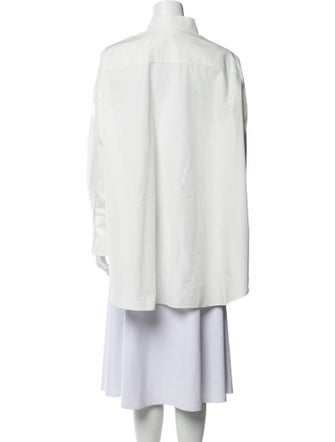 Akris Punto Long Sleeve Button-Up Top