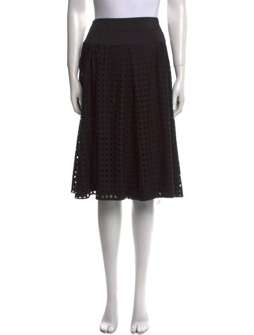 Akris Punto Lasercut Accents Knee-Length Skirt