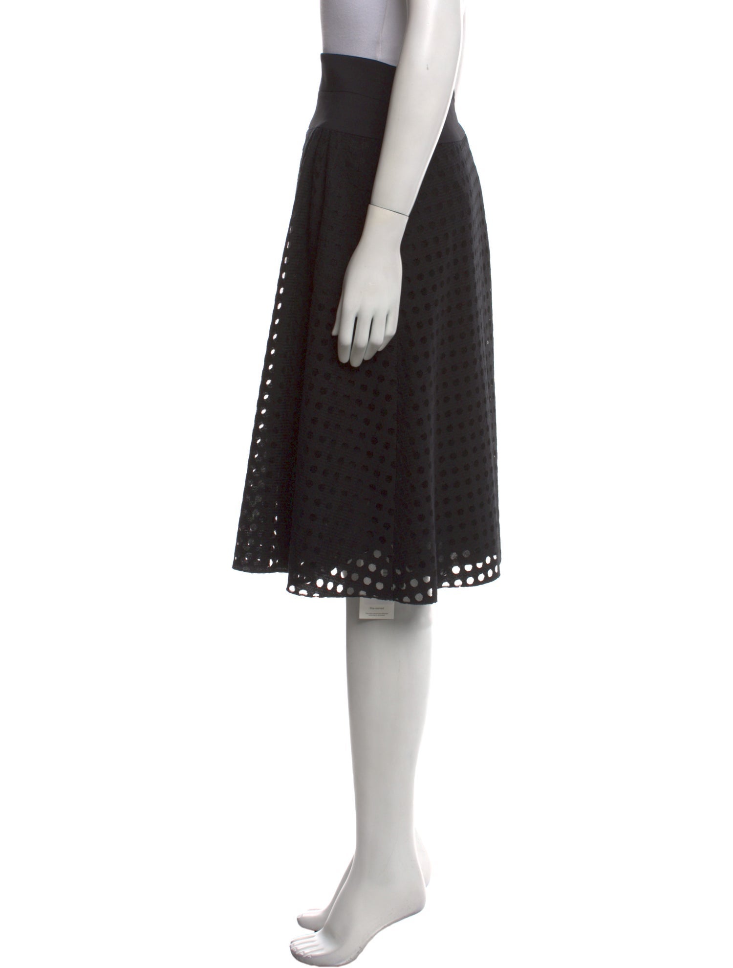 Akris Punto Lasercut Accents Knee-Length Skirt