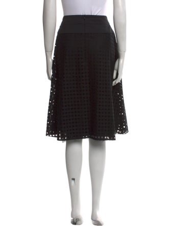Akris Punto Lasercut Accents Knee-Length Skirt