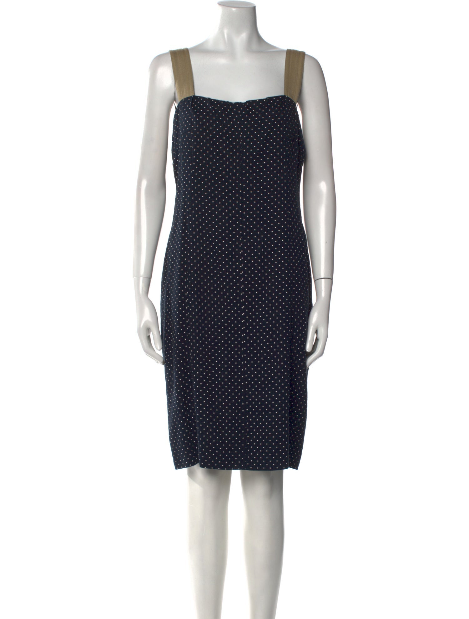 Akris Punto Polka Dot Print Knee-Length Dress