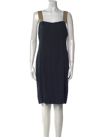 Akris Punto Polka Dot Print Knee-Length Dress