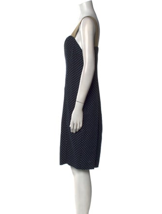 Akris Punto Polka Dot Print Knee-Length Dress