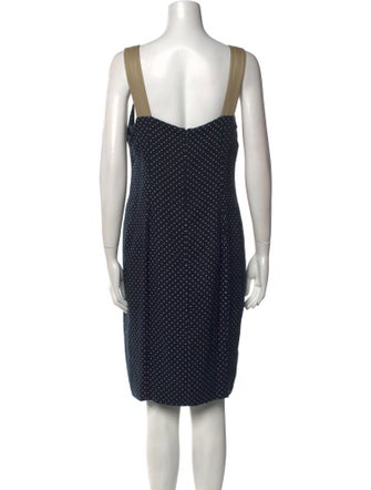 Akris Punto Polka Dot Print Knee-Length Dress