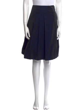 Akris Punto Pleated Accents Knee-Length Skirt