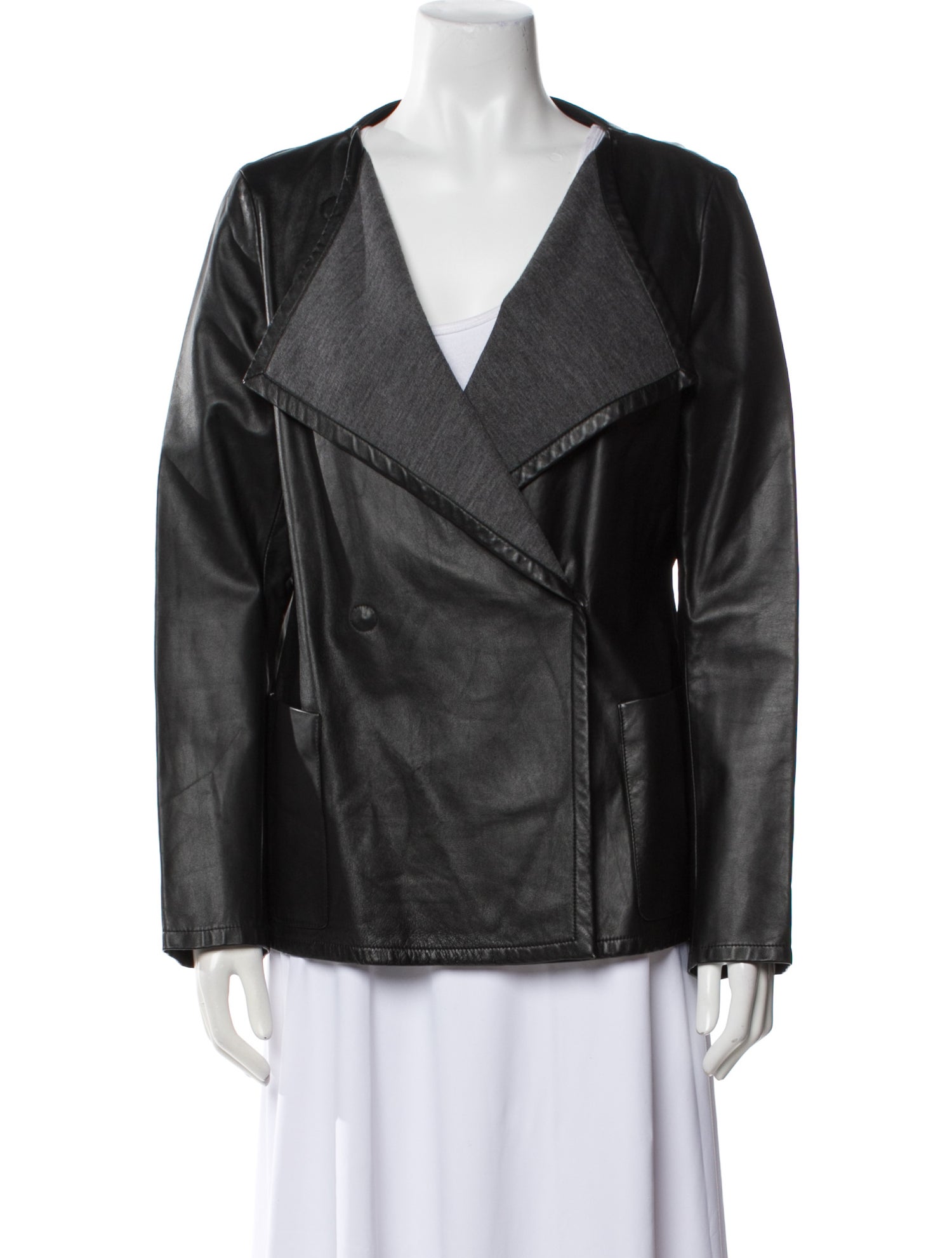 Akris Punto Lamb Leather Biker Jacket