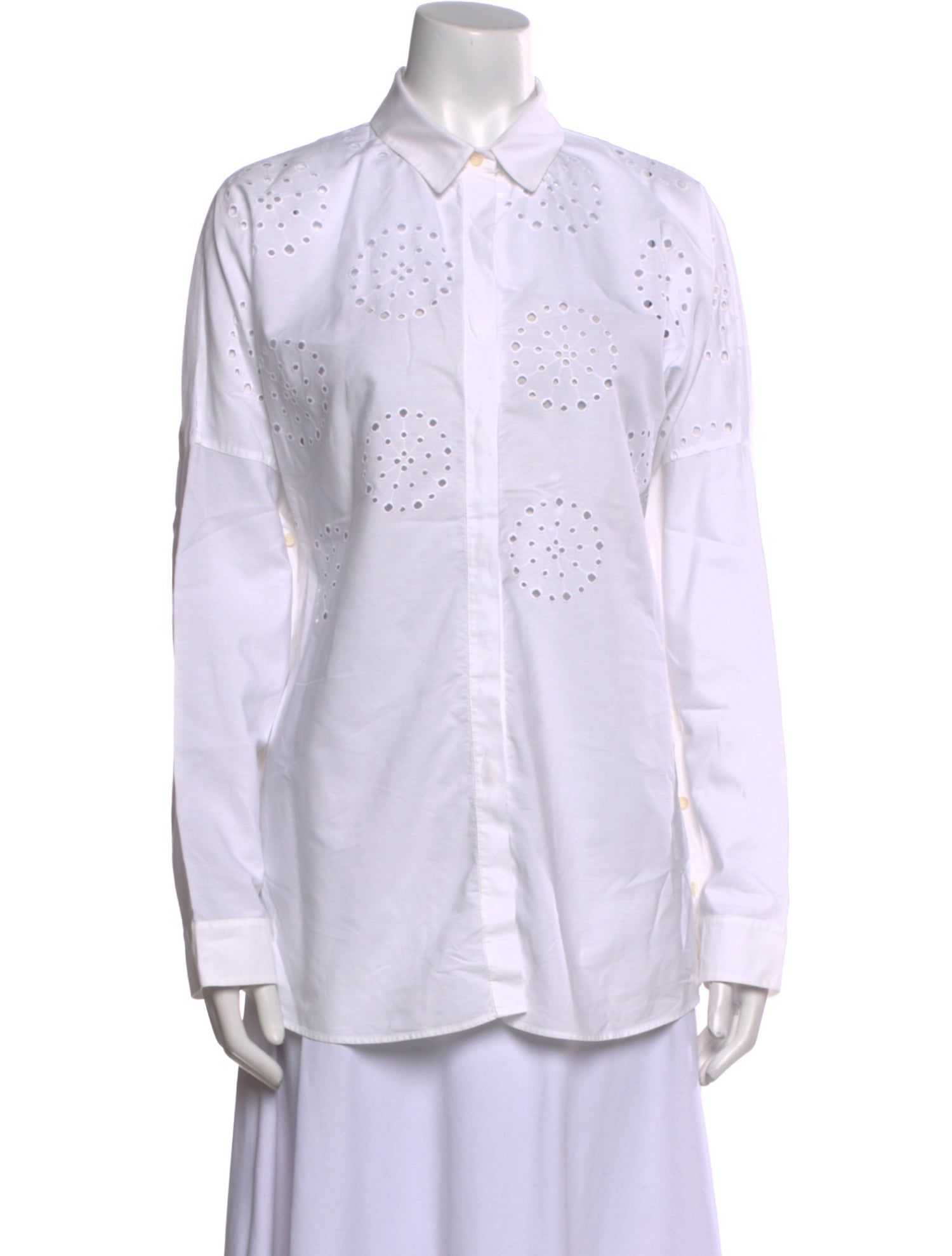 Akris Punto Long Sleeve Button-Up Top